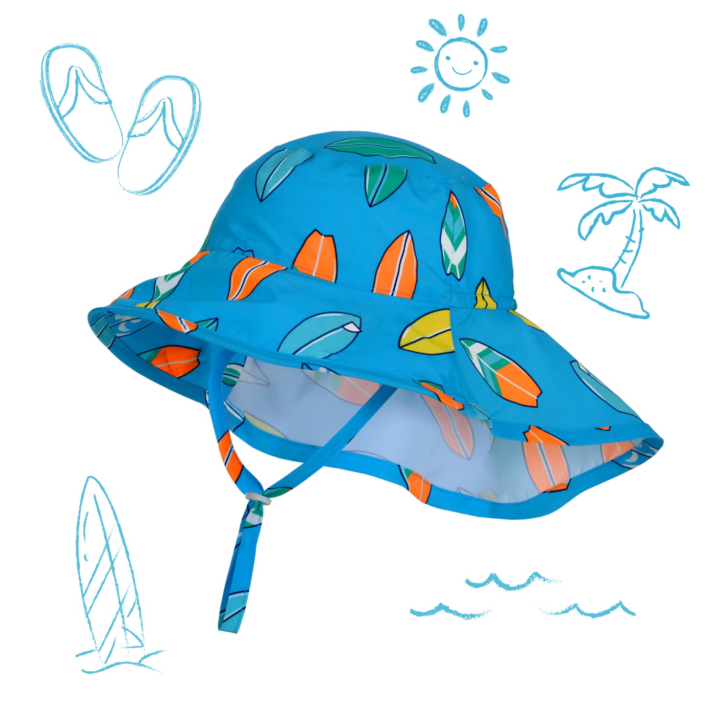 Beach Rider Blue;@A Upf 50 Sun Hat