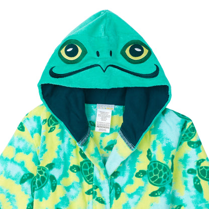 Turtle;@A Boys 3D Character Hood Cotton Terry Cover Up
